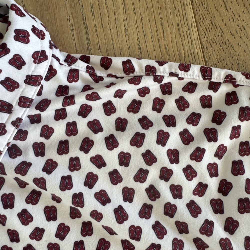 Men's Polka Dot Polo Shirt - Black and White - Picture 2 of 9